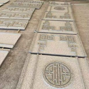 丽江 白麻花岗岩外墙立面雕刻板