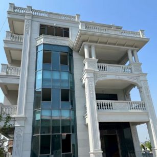 丽江 白麻花岗岩别墅外墙干挂效果展示