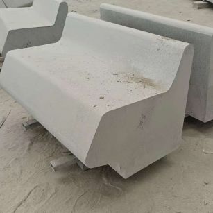 丽江 芝麻白花岗岩异形坐凳，石凳