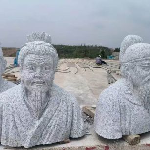 丽江 白麻花岗岩石材人物立体雕刻