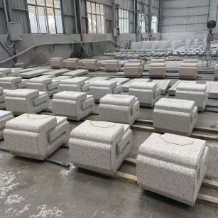 丽江 白麻花岗岩异形加工-石凳，坐凳