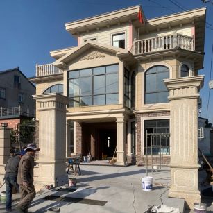 丽江 黄金麻花岗岩荔枝面别墅外墙干挂私家专属