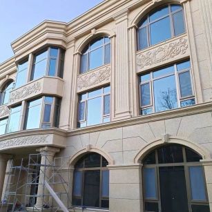 丽江 黄金麻花岗岩别墅外墙干挂