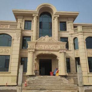 丽江 黄金麻花岗岩别墅外墙干挂