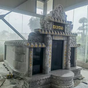 丽江 芝麻白墓碑效果展示图