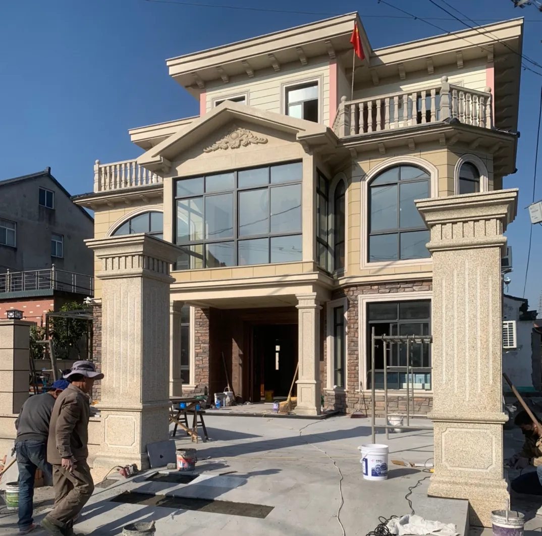 丽江 黄金麻花岗岩荔枝面别墅外墙干挂私家专属