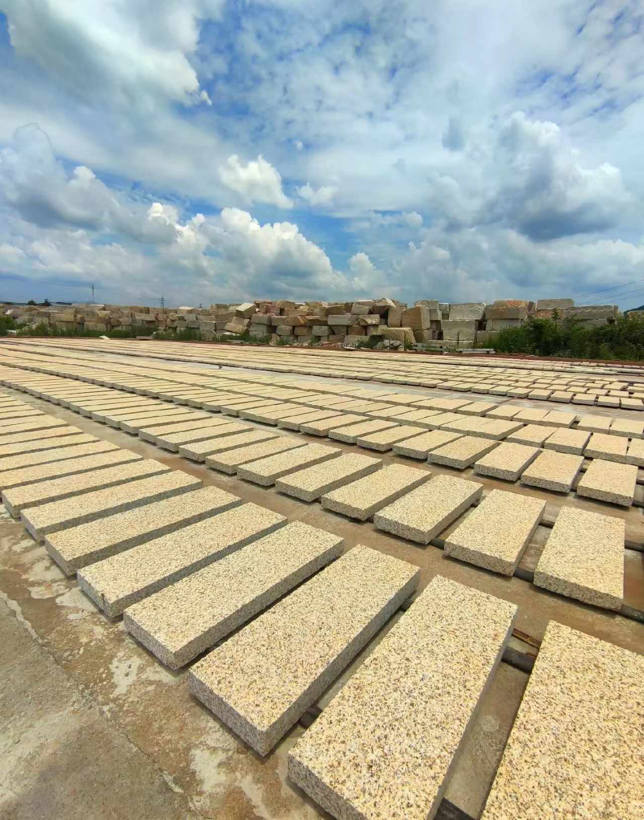 丽江 黄金麻荔枝面花岗岩石材地铺石防护中