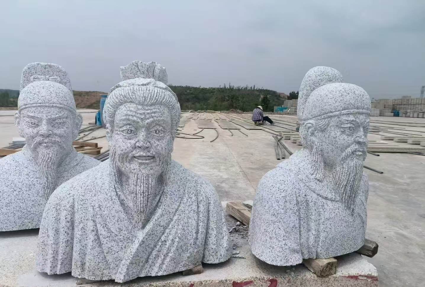 丽江 白麻花岗岩石材人物立体雕刻