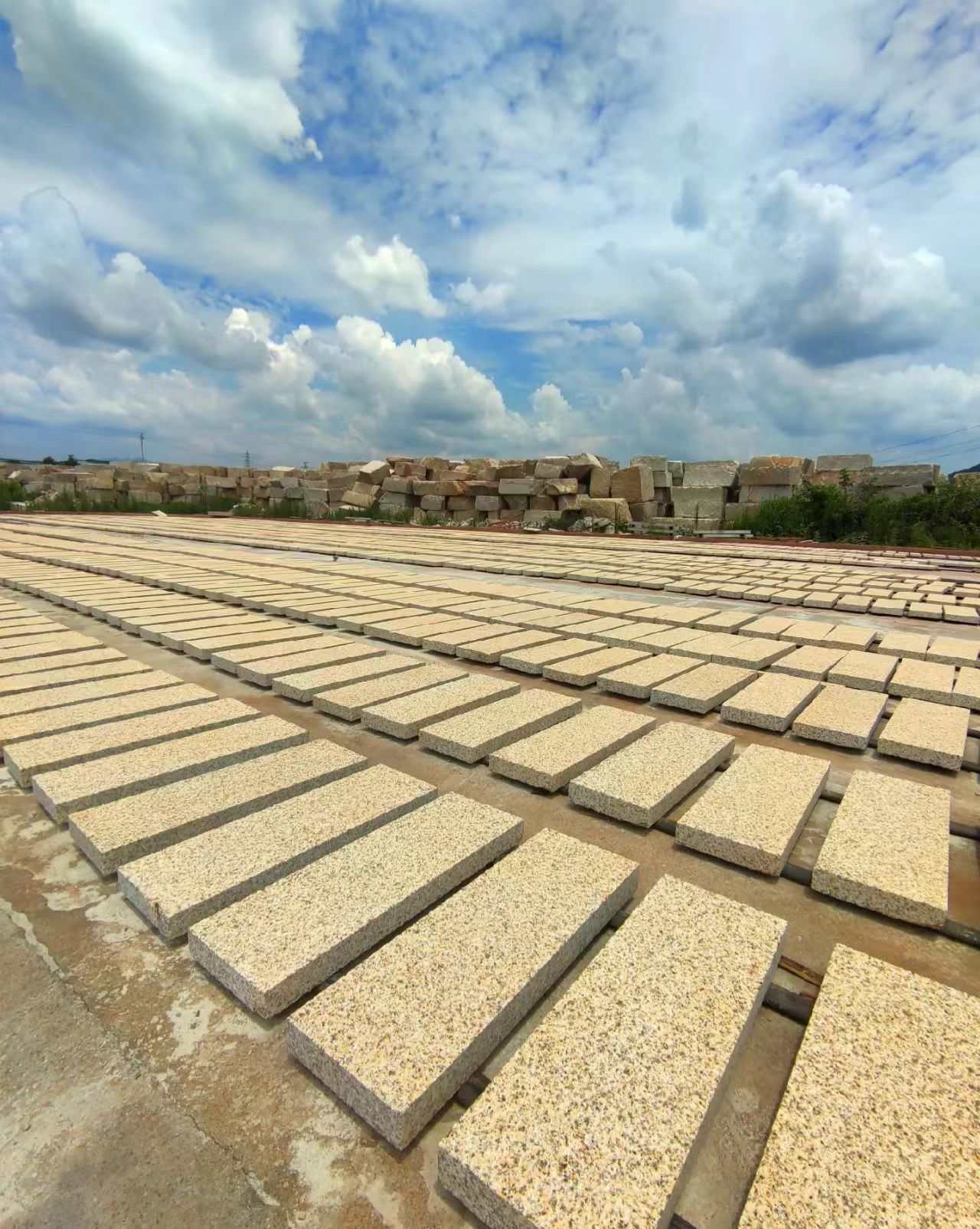 丽江 黄金麻花岗岩荔枝面地铺石防护中