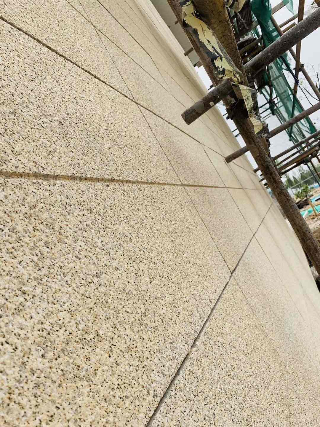 丽江 黄金麻花岗岩荔枝面外墙干挂石材效果示例